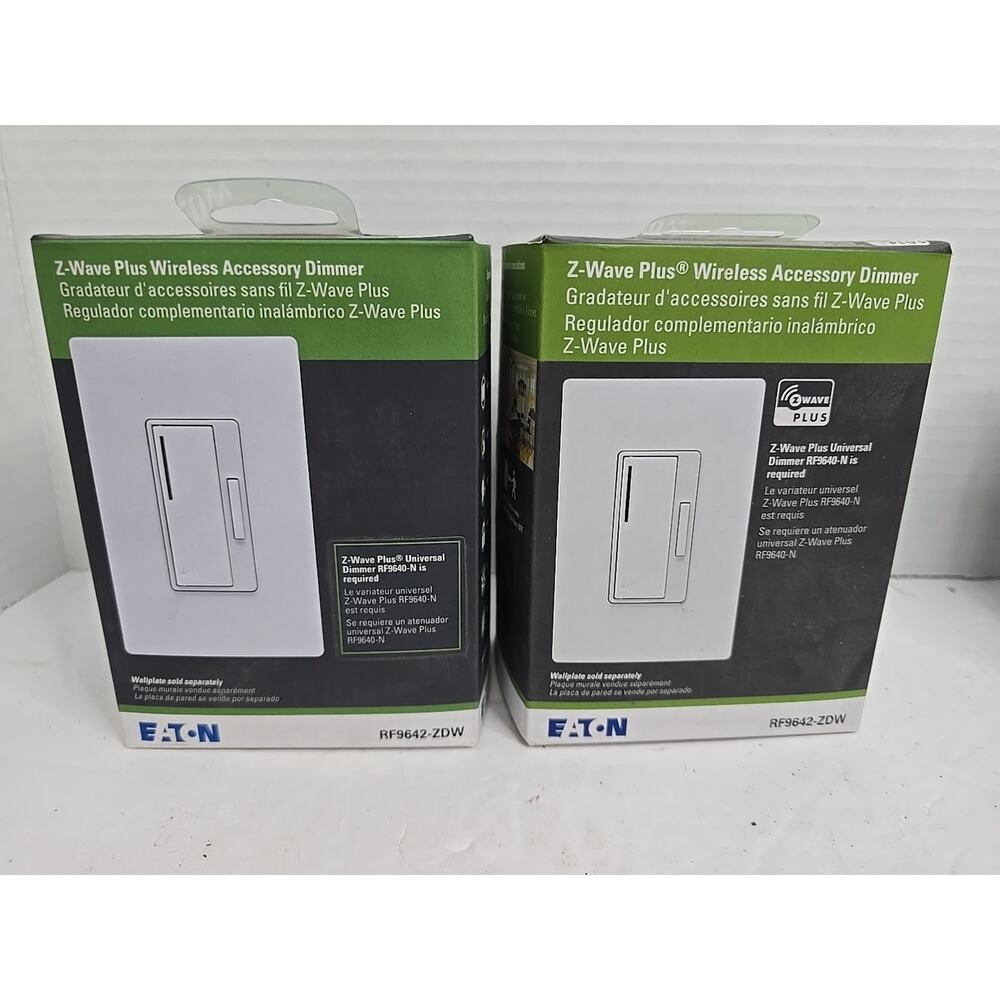 Set Of 2 - EATON Z-Wave Plus Wireless Accessor Universal Dimmer RF9642-ZDW